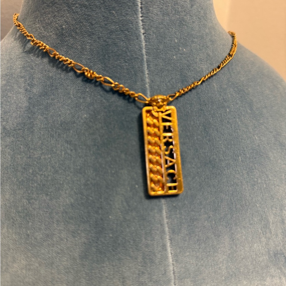 Versace Gold Pendant Necklace